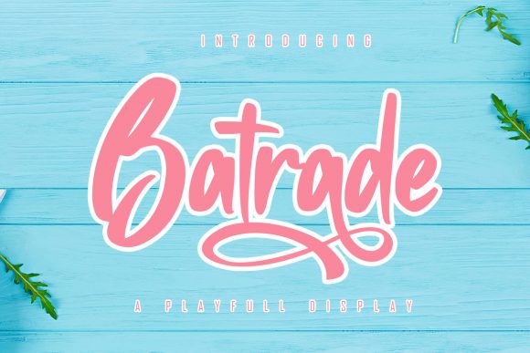 Batrade: A Handwritten Font for Elegant Design