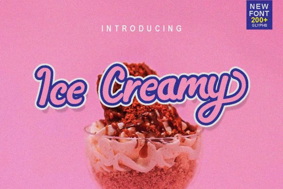 Ice Creamy: A Stylish Script Font for Web Design