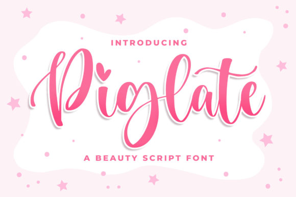 Piglate: A Jolly Handwritten Font