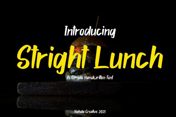 Stright Lunch Font: Handwritten Elegance for Crafters